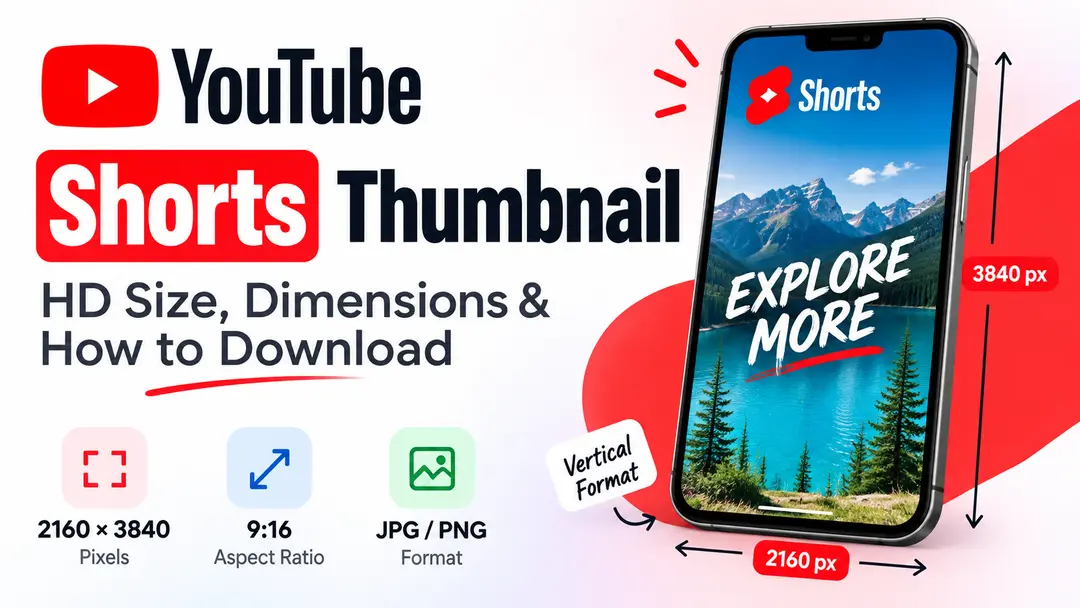 YouTube Shorts thumbnail size and HD download guide