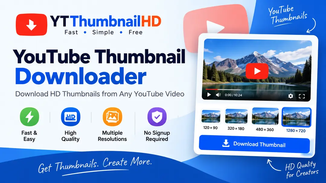 YTThumbnailHD YouTube Thumbnail Downloader